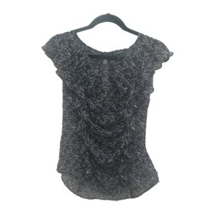 Express Women's Sleeveless Blouse Gray Black Xz
